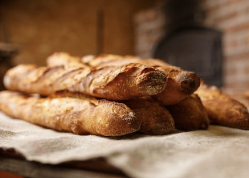 Fresh baked French baguettes