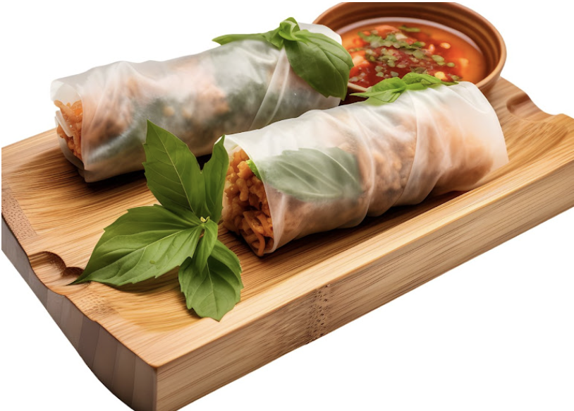 Fresh Vietnamese rice paper rolls